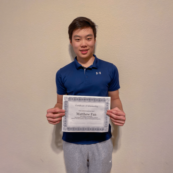 2022 Scholarship Winner Matthew Fan